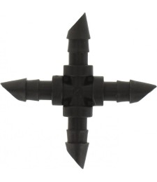 Croix canneléepour tuyau de 6 mm - Lot de 5 - RAINDRIP