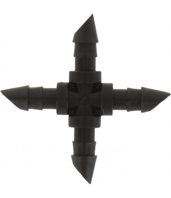 Croix canneléepour tuyau de 6 mm - Lot de 5 - RAINDRIP