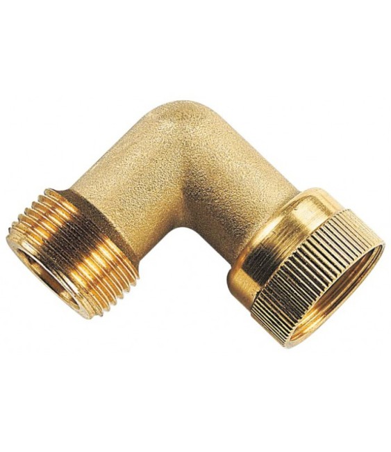 Union coudée Mâle / Femelle pour arrosage enterré - Laiton - 26 x 34 mm - CAP VERT