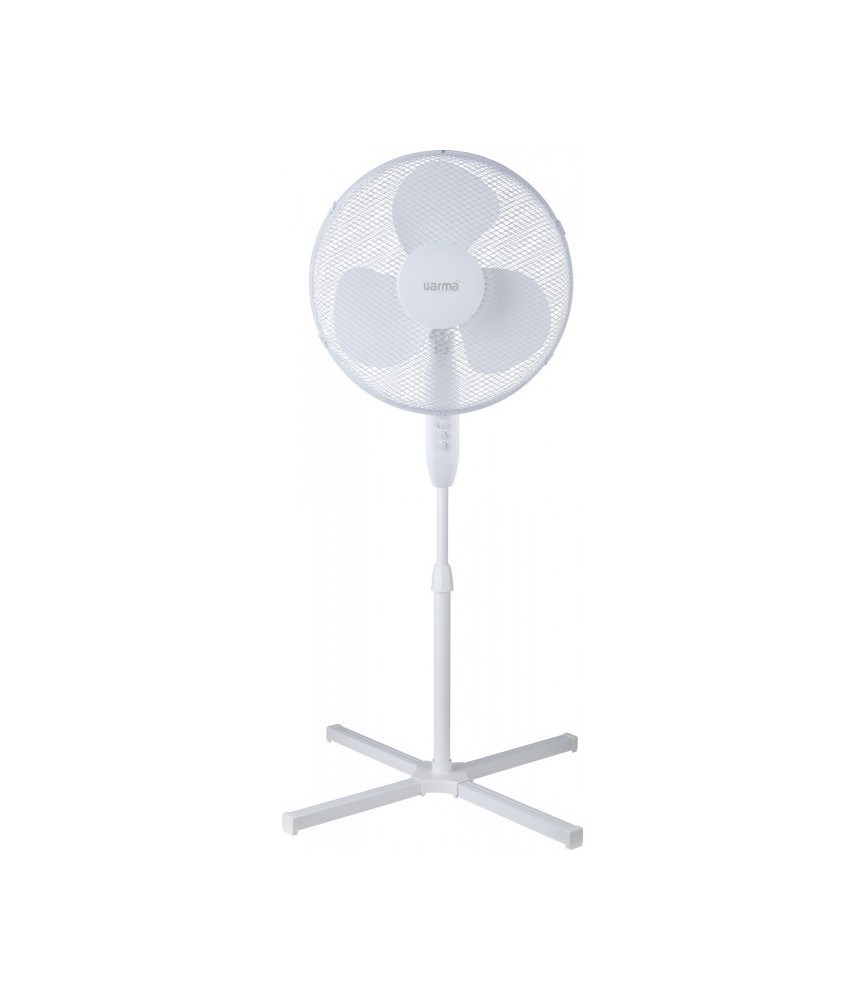 Ventilateur sur pied - Oscillant - 3 vitesses - Blanc - VARMA