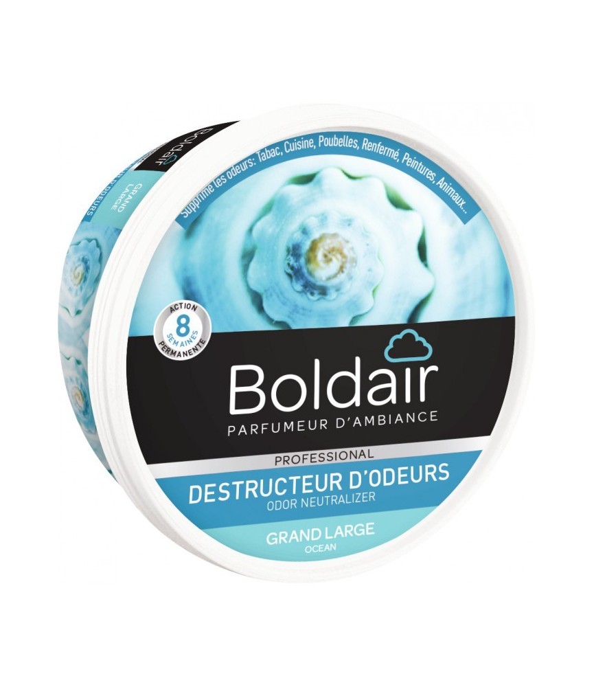 Destructeur d'odeur - Fraîcheur Marine - Gel solide 300 gr - BOLDAIR Destructeur d'odeur - Fraîcheur Marine - Gel solide 300 gr - BOLDAIR