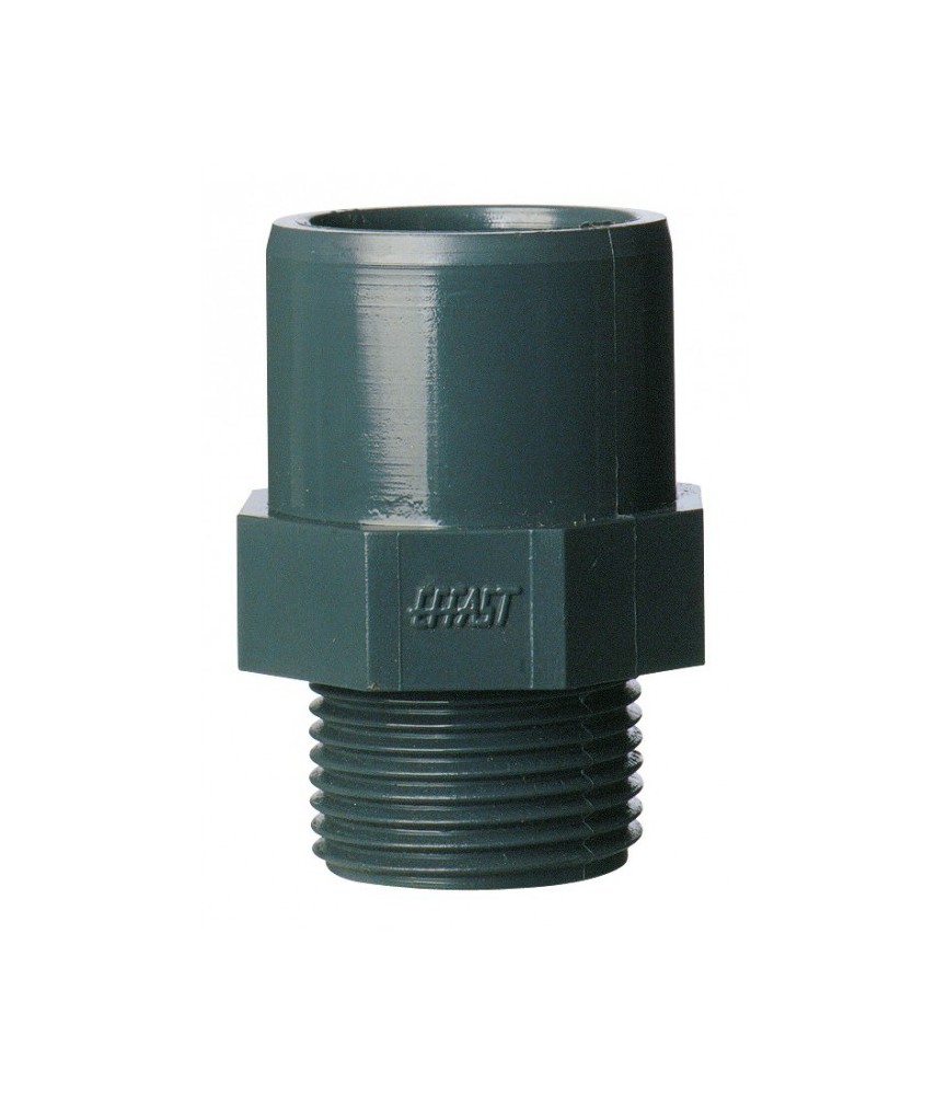 Embout fileté - Filetage mâle 20 x 27 mm - Diamètre mâle 25 mm femelle 20 mm - CAP VERT