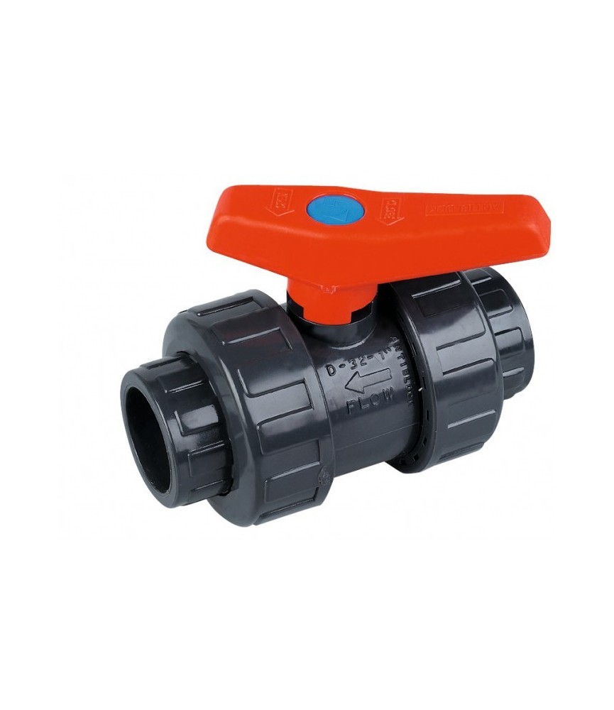 Vanne PVC à coller - 50 mm - CAP VERT