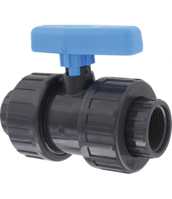 Vanne PVC taraudée - Femelle / Femelle - 33 x 42 mm - CAP VERT