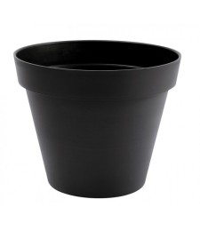 Pot à fleur en plastique - Gamme Toscane - 10 L - Gris anthracite - EDA