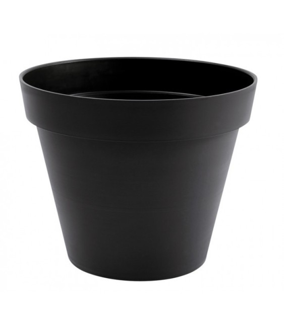 Pot à fleur en plastique - Gamme Toscane - 10 L - Gris anthracite - EDA