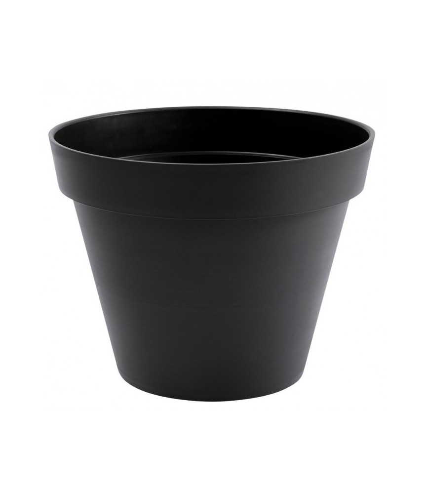 Pot à fleur en plastique - Gamme Toscane - 76 L - Gris anthracite - EDA