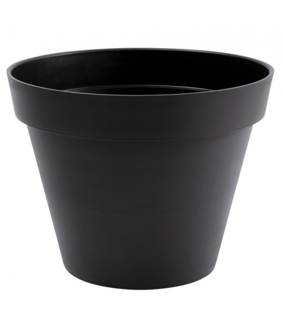 Pot à fleur en plastique - Gamme Toscane - 76 L - Gris anthracite - EDA