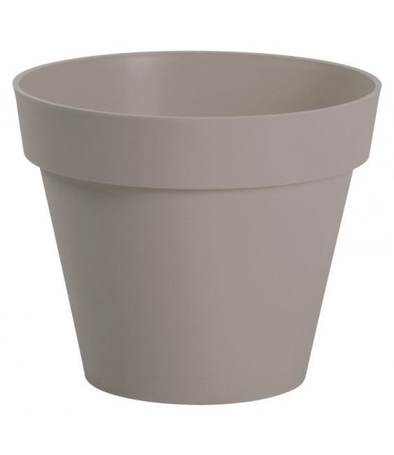 Pot à fleur en plastique - Gamme Toscane - 76 L - Taupe - EDA