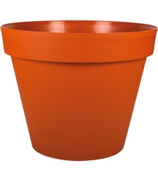 Pot à fleur en plastique - Gamme Toscane - 10 L - Potiron - EDA