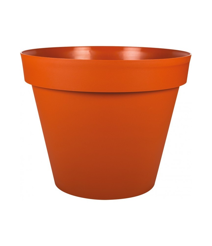 Pot à fleur en plastique - Gamme Toscane - 10 L - Potiron - EDA Pot à fleur en plastique - Gamme Toscane - 10 L - Potiron - EDA
