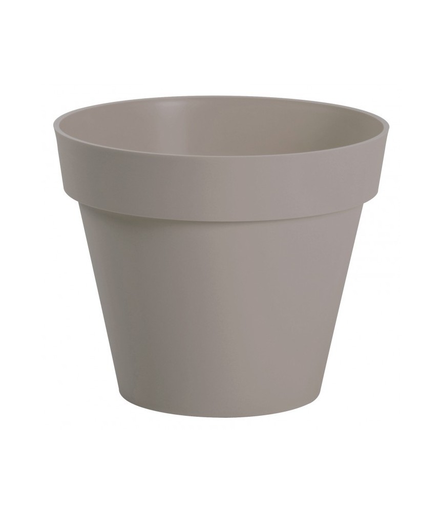 Pot à fleur en plastique - Gamme Toscane - 10 L - Taupe - EDA