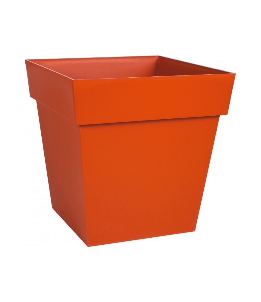 Pot à fleur carré - Gamme Toscane - 22 L - Potiron - EDA Pot à fleur carré - Gamme Toscane - 22 L - Potiron - EDA