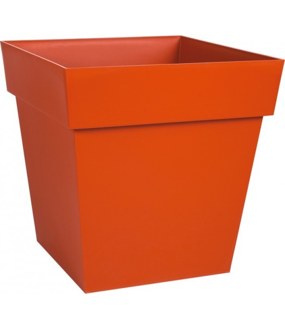 Pot à fleur carré - Gamme Toscane - 22 L - Potiron - EDA