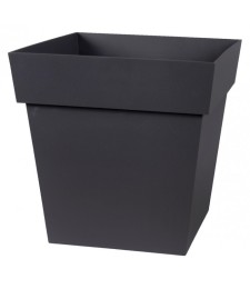 Pot à fleur carré - Gamme Toscane - 22 L - Gris anthracite- EDA