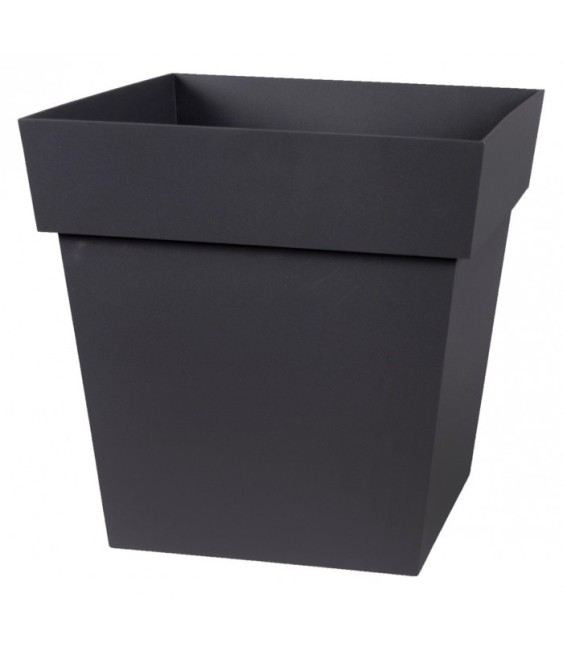 Pot à fleur carré - Gamme Toscane - 22 L - Gris anthracite- EDA