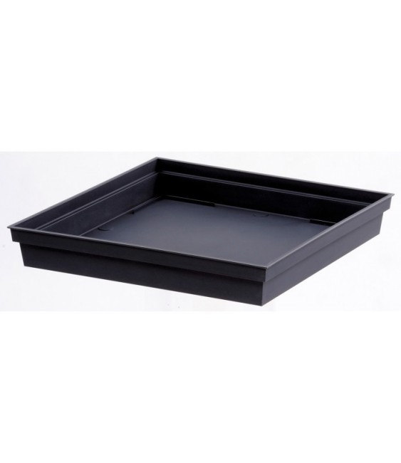 Soucoupe carré - Gamme Toscane - 22 L - Gris anthracite - EDA