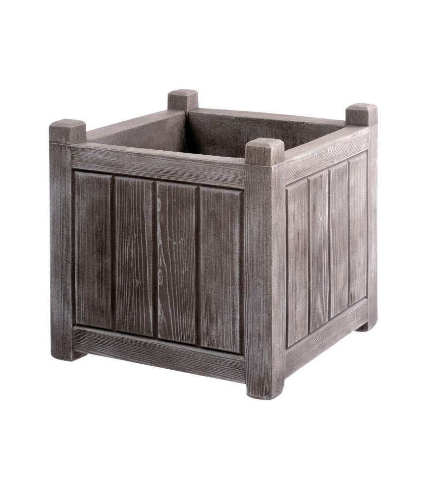 Bac carré avec réserve d'eau - CHARME - Gris cérusé - 67 L - 50 cm - EDA Bac carré avec réserve d'eau - CHARME - Gris cérusé - 67 L - 50 cm - EDA