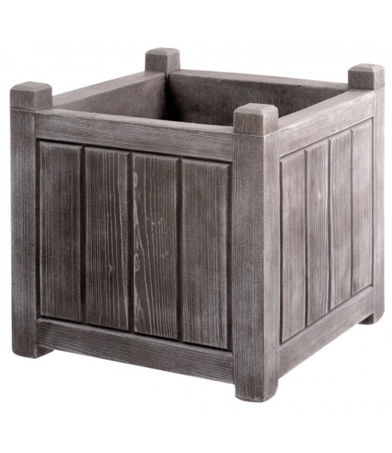 Bac carré avec réserve d'eau - CHARME - Gris cérusé - 67 L - 50 cm - EDA