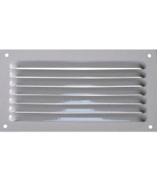 Grille de ventilation avec moustiquaire - métal - Rectangle - 190 x 100 mm - Blanc - DMO