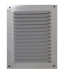 Grille de ventilation avec moustiquaire - métal - Verticale - 190 x 140 mm - Blanc - DMO