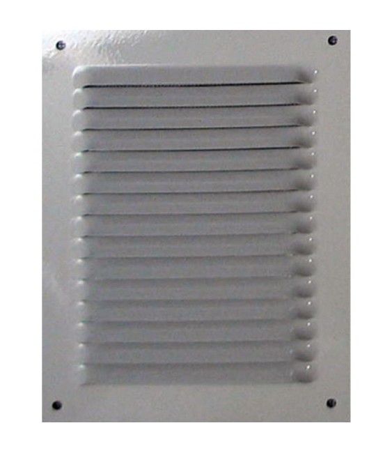 Grille de ventilation avec moustiquaire - métal - Verticale - 190 x 140 mm - Blanc - DMO