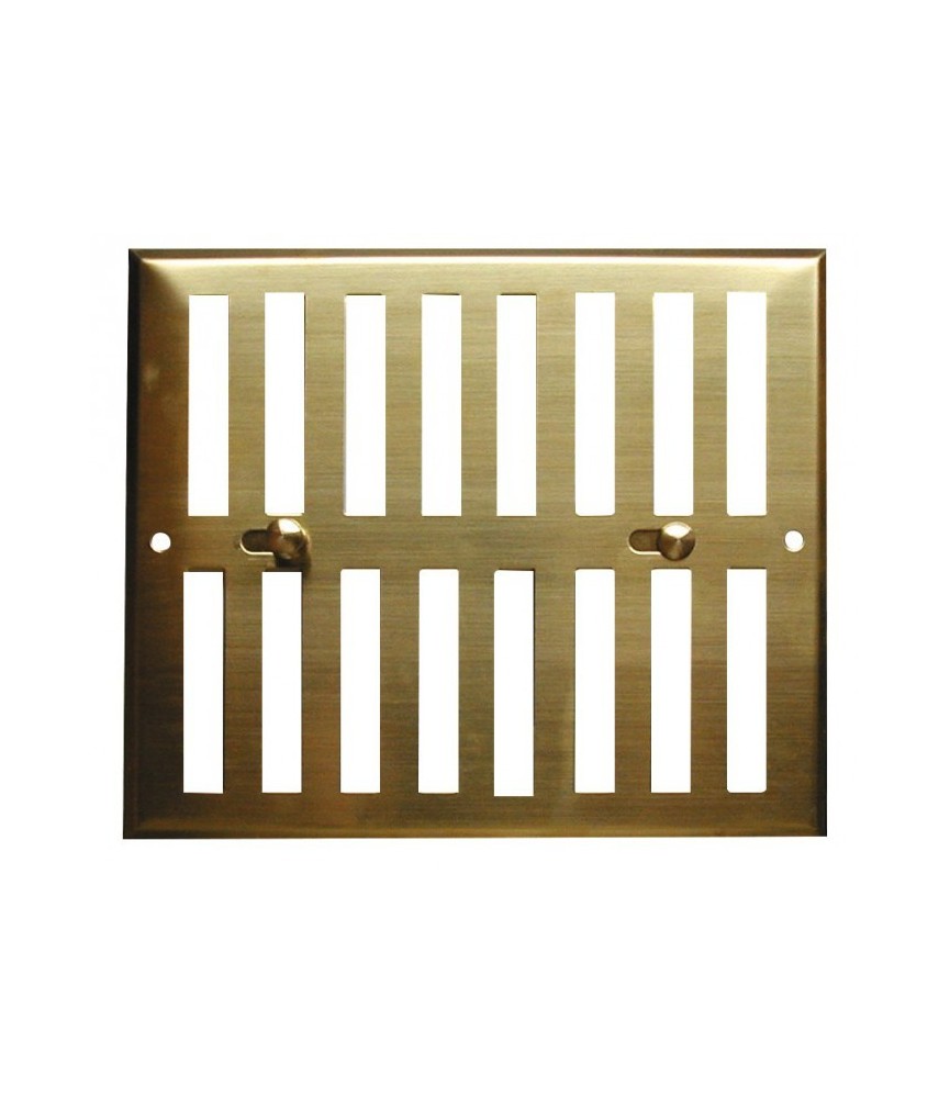 Grille de ventilation obturable - métal - 190 x 165 mm - Laiton - DMO Grille de ventilation obturable - métal - 190 x 165 mm - Laiton - DMO