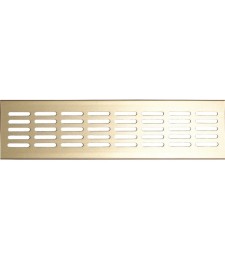 Grille de ventilation à encastrer - métal - 300 x 80 x 9.5 mm - Or - DMO
