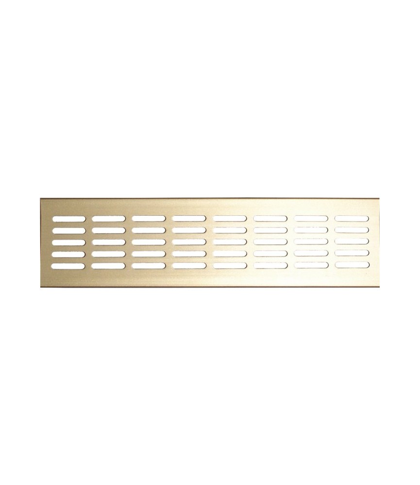 Grille de ventilation à encastrer - métal - 300 x 80 x 9.5 mm - Or - DMO Grille de ventilation à encastrer - métal - 300 x 80 x 9.5 mm - Or - DMO