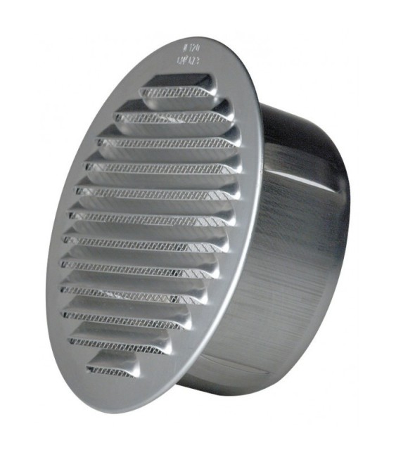 Grille de ventilation à encastrer - Ronde - 80 mm - Aluminium - DMO