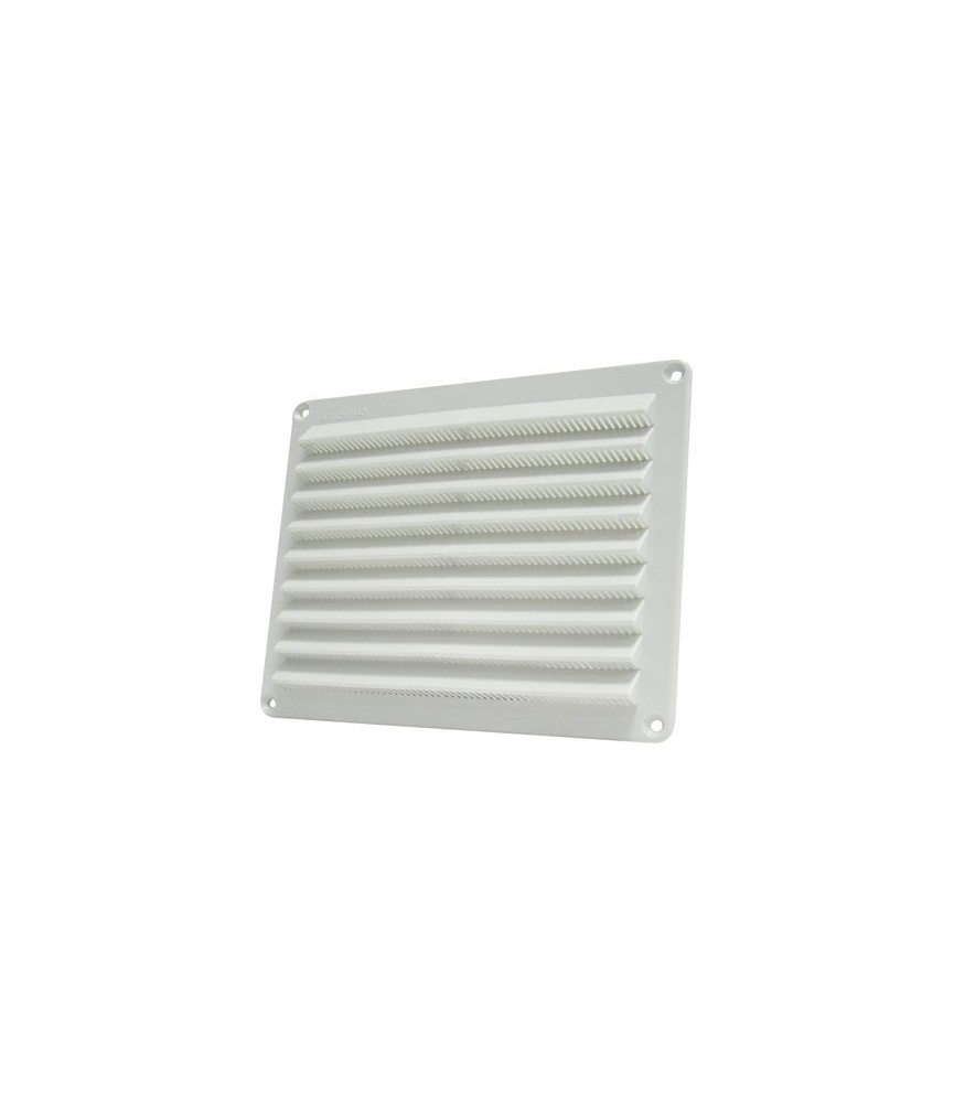 Grille plastique extérieure avec moustiquaire - 230 x 80 mm - DMO Grille plastique extérieure avec moustiquaire - 230 x 80 mm - DMO