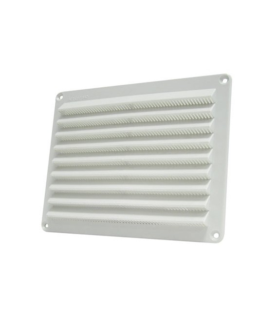 Grille plastique extérieure avec moustiquaire - 230 x 80 mm - DMO