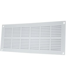 Grille de ventilation plate à visser - Plastique - Blanc - 251 x 108 mm - DMO