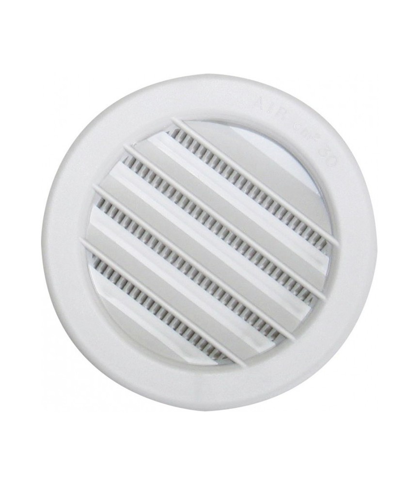 Grille de ventilation universelle à encastrer - Plastique - Ronde - 80 mm - DMO
