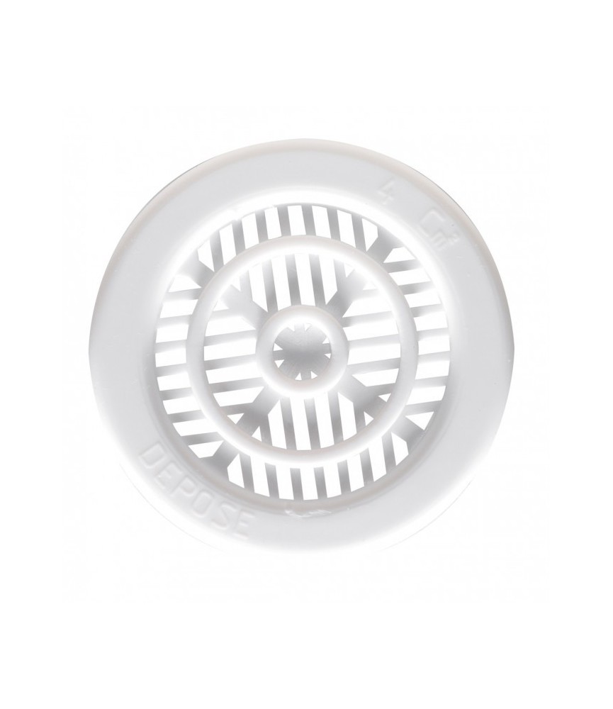 Grille de ventilation à encastrer pour contre cloison - Plastique - Ronde - 10 mm - DMO