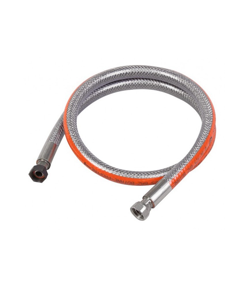 Tuyau flexible inox pour butane ou propane - 75 cm - EUROGAZ Tuyau flexible inox pour butane ou propane - 75 cm - EUROGAZ