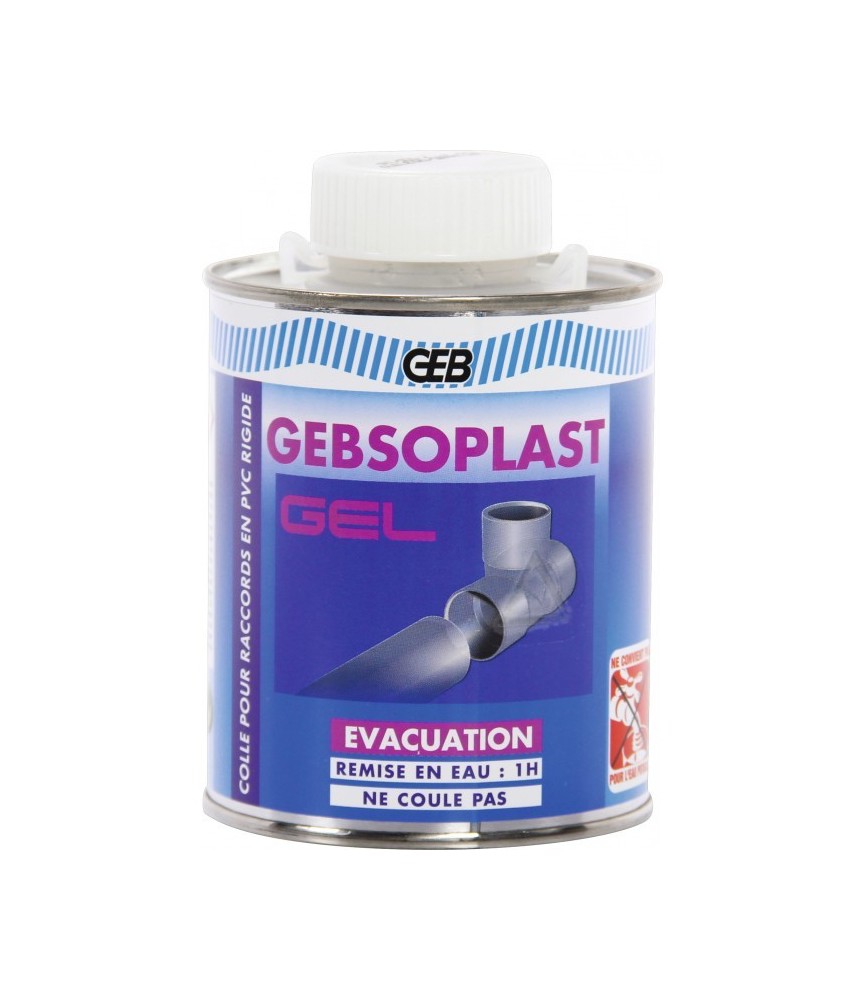 Colle en gel pour raccords en PVC rigide - Gebsoplat - 500 ml - GEB Colle en gel pour raccords en PVC rigide - Gebsoplat - 500 ml - GEB