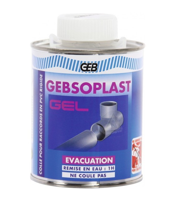 Colle en gel pour raccords en PVC rigide - Gebsoplat - 500 ml - GEB