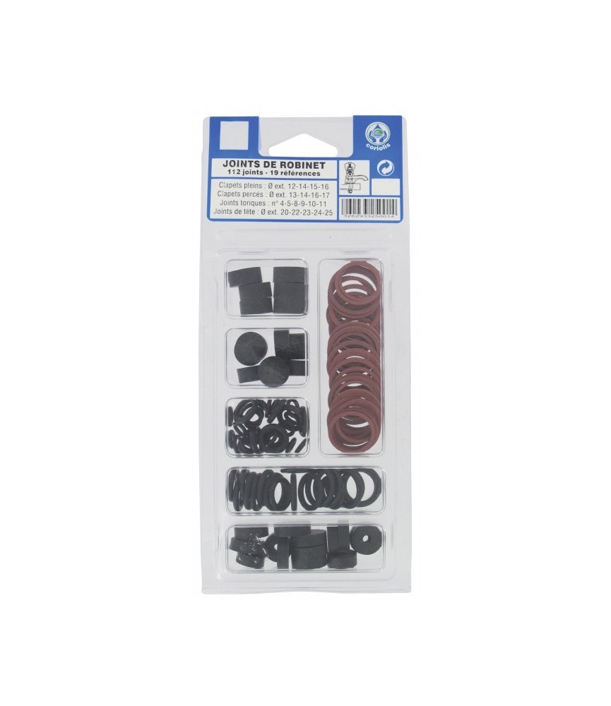 Coffret de 112 joints pour robinet - Assortiment de 19 références - GRIPP Coffret de 112 joints pour robinet - Assortiment de 19 références - GRIPP