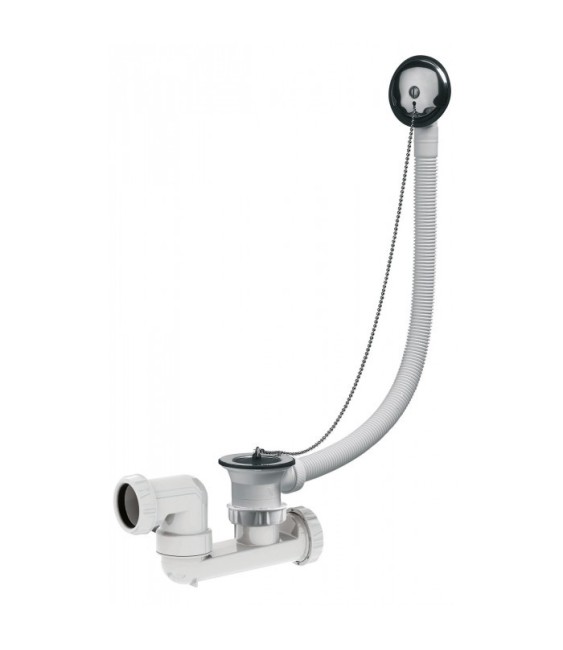 Ensemble vidage complet pour baignoire - Avec chaînette inox - NEPTUNE