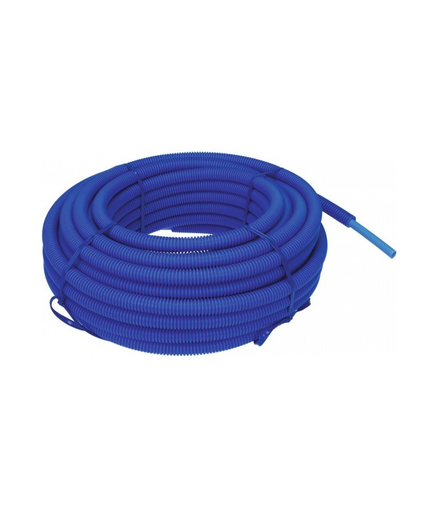 Tube polyéthylène réticulé gaine (P.E.R) - Bleu - 25 M - 13 x 16 mm Tube polyéthylène réticulé gaine (P.E.R) - Bleu - 25 M - 13 x 16 mm