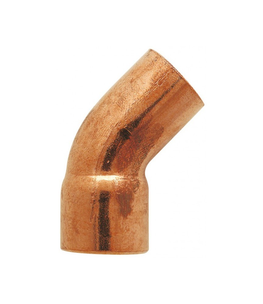 Coude en cuivre - A souder - 45° Mâle / Femelle - 14 mm - RACCORDS Coude en cuivre - A souder - 45° Mâle / Femelle - 14 mm - RACCORDS