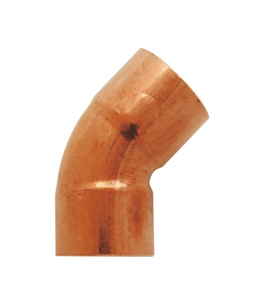 Coude en cuivre - A souder - 45° Femelle / Femelle - 14 mm - RACCORDS Coude en cuivre - A souder - 45° Femelle / Femelle - 14 mm - RACCORDS