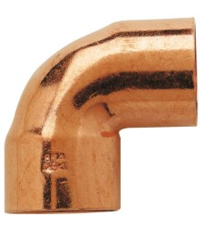 Coude en cuivre - A souder - 90° petit rayon - Mâle / Femelle - 18 mm - RACCORDS