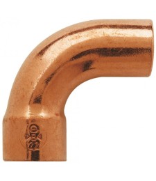 Coude en cuivre - A souder - 90° grand rayon - Mâle / Femelle - 22 mm - RACCORDS