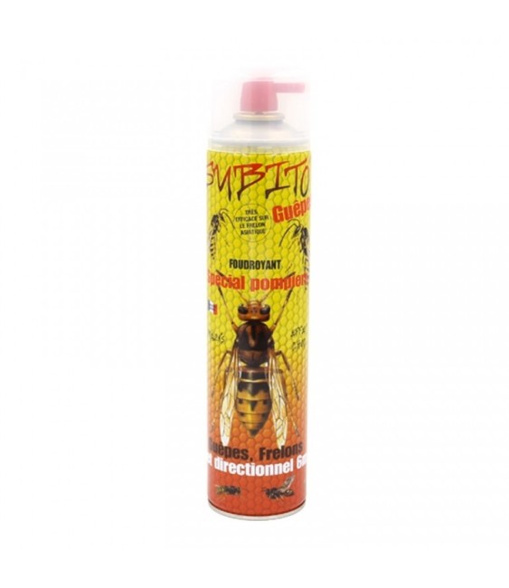 Répulsif Guêpes et Frelons - Haute pression - Spécial pompiers - 600 ml - SUBITO
