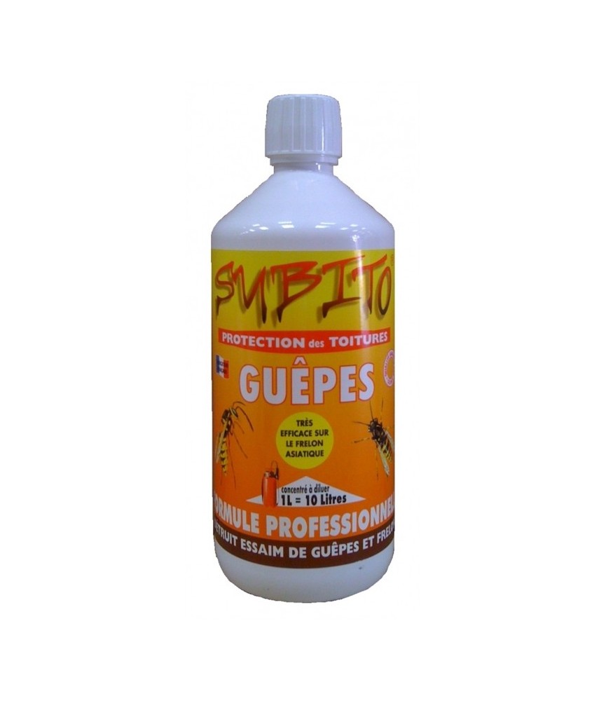 Répulsif concentré contres les guêpes/ frelons - Spécial toitures - 1 L - SUBITO