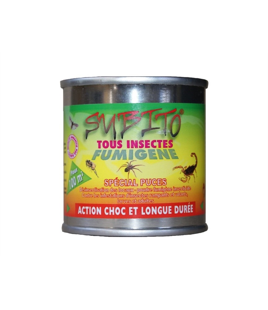 Insecticide fumigène au Pyrèthre - Spécial puces - 20 Grs - SUBITO