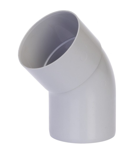 Coude 45° Mâle / Femelle - 80 mm - Gris - GIRPI