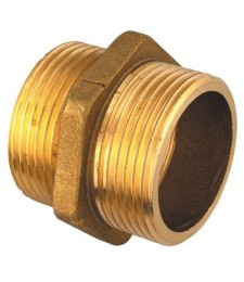 Mamelon égal en laiton mâle / mâle - 26 x 34 mm - Lot de 1 - RACCORDS
